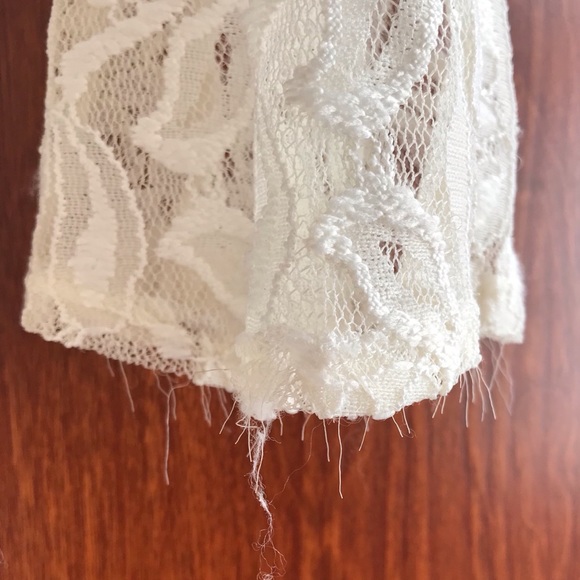 Forever 21 Floral Lace Boho Chic White Dress Small - Picture 5 of 8